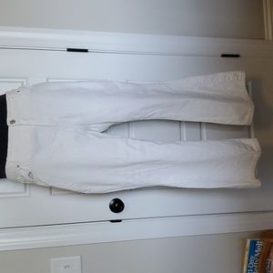 Ivory corduroy boot leg pant